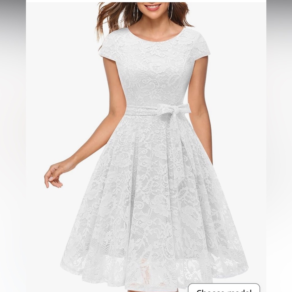 White lace dress